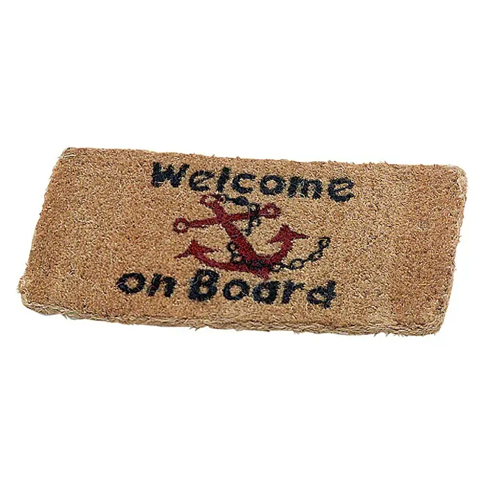 Talamex Fußmatte - Welcome on Board, Braun, L x B: 25 x 50 cm - Ansicht von oben