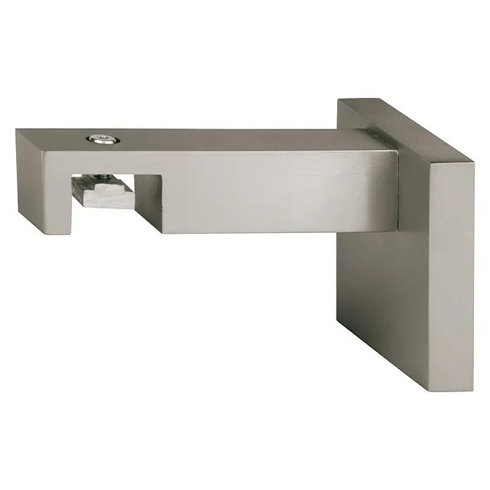 Expo Ambiente Steun Go - Rvs-look, Geschikt voor: 18 x 18 mm profiel, 9,5 cm - Vooraanzicht