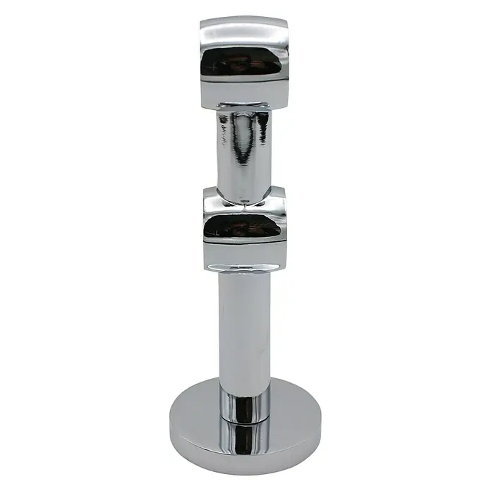 Expo Ambiente Doppelträger Noble - Chrom, Geeignet für: Gardinenstangen Ø 20 mm, Länge: 13,4 cm - Vorderansicht