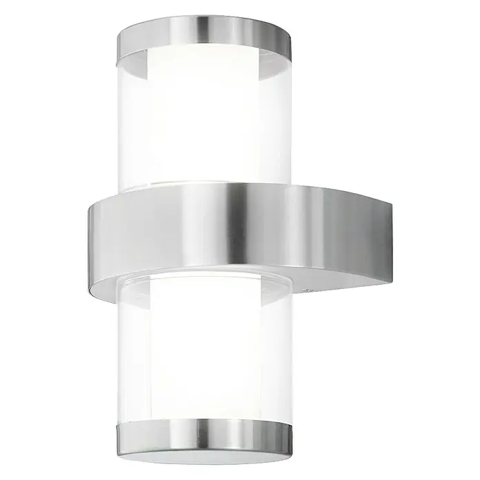 Eglo Led-wandlamp voor buiten - 7,4 W, 20 x 13 x 27 cm, Zilver, IP44