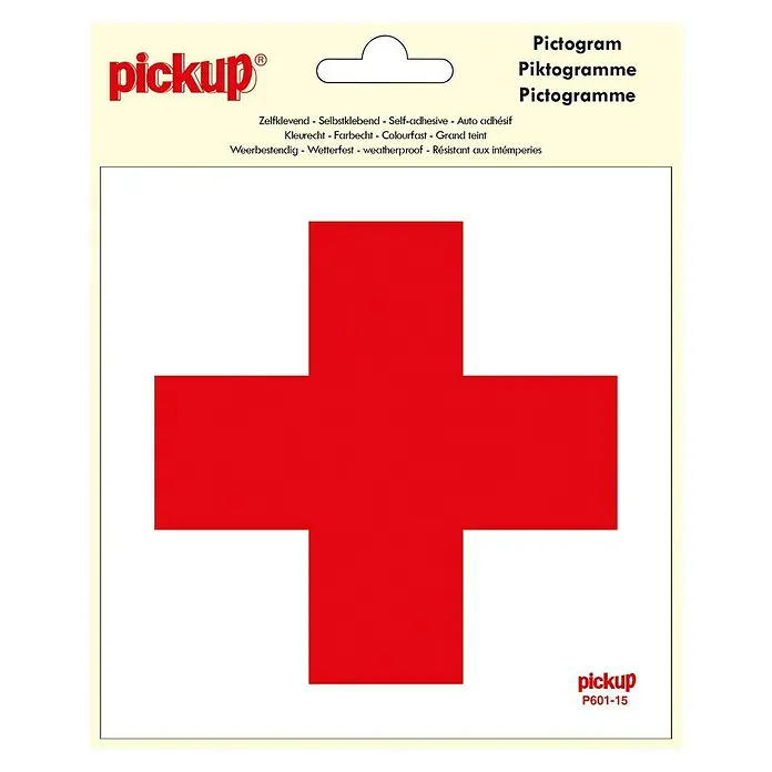 Pickup Aufkleber - L x B: 15 x 15 cm, Rotes Kreuz