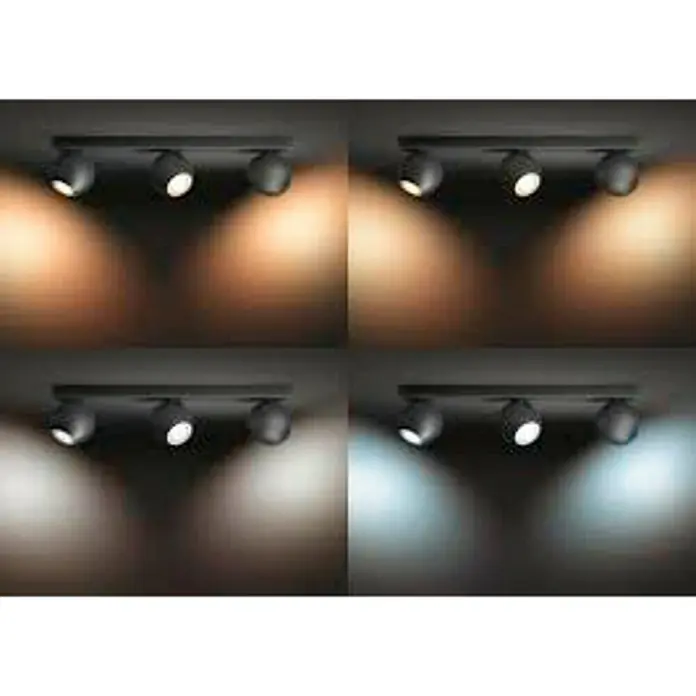 Philips Hue Regleta LED Buckram - L x An x Al: 8,2 x 44,8 x 10,3 cm, Negro, Multicolor