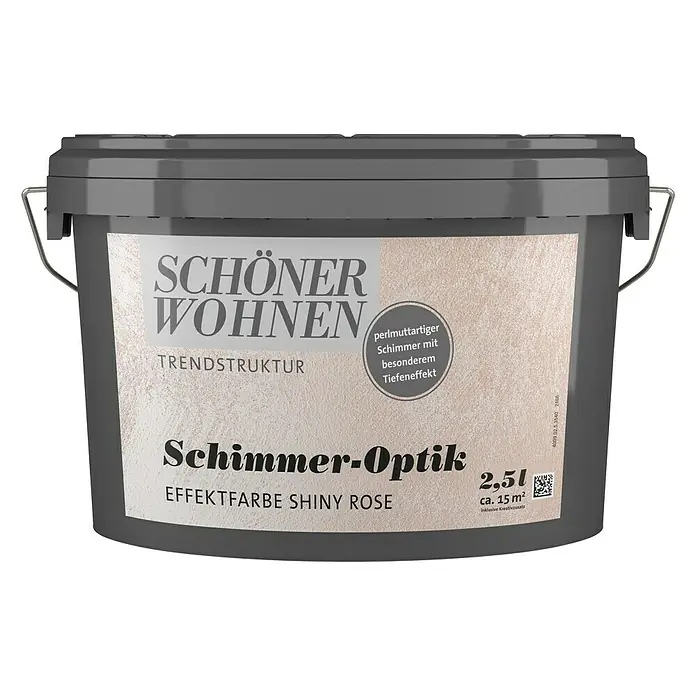 SCHÖNER WOHNEN-Farbe Trendstruktur Effektfarbe - Schimmer-Optik, 2,5 l, Shiny Rose - Vorderansicht