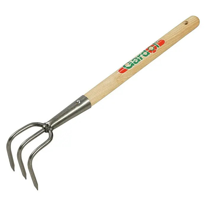 Gardol Hand-Kleingrubber - Arbeitsbreite: 7,5 cm, Anzahl Zinken: 3, Kurzstiel - Linke Seitenansicht