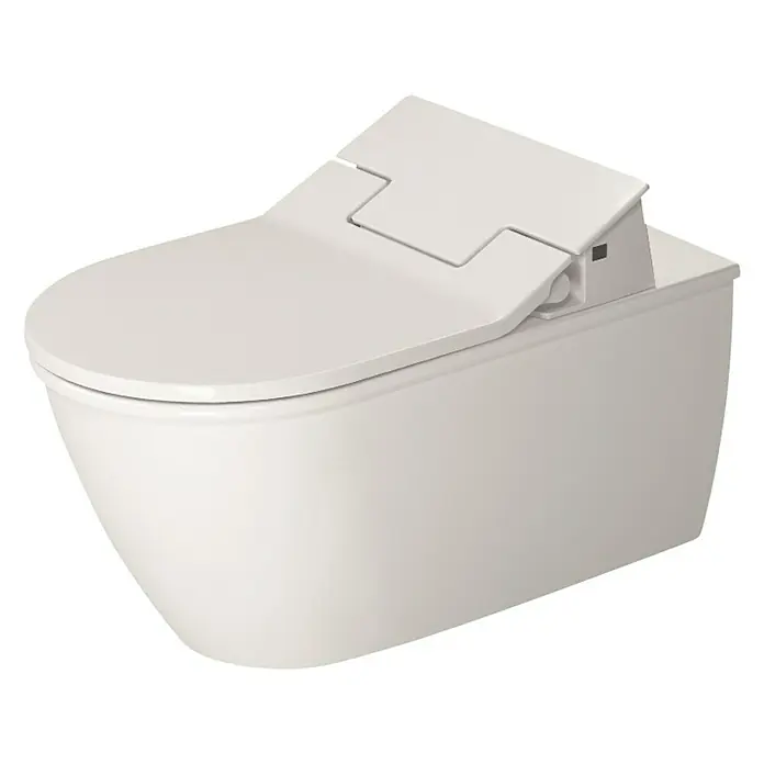 Duravit Darling New Wand-Dusch-WC - Mit Spülrand, Ohne Spezialglasur, Spülform: Tief, WC Abgang: Waagerecht, Weiß - Rechte Seitenansicht