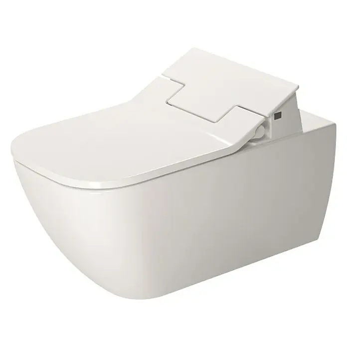 Duravit Happy D.2 Wand-WC Typ 2 - Spülrandlos, Ohne Spezialglasur, Spülform: Tief, WC Abgang: Waagerecht, Weiß - Rechte Seitenansicht
