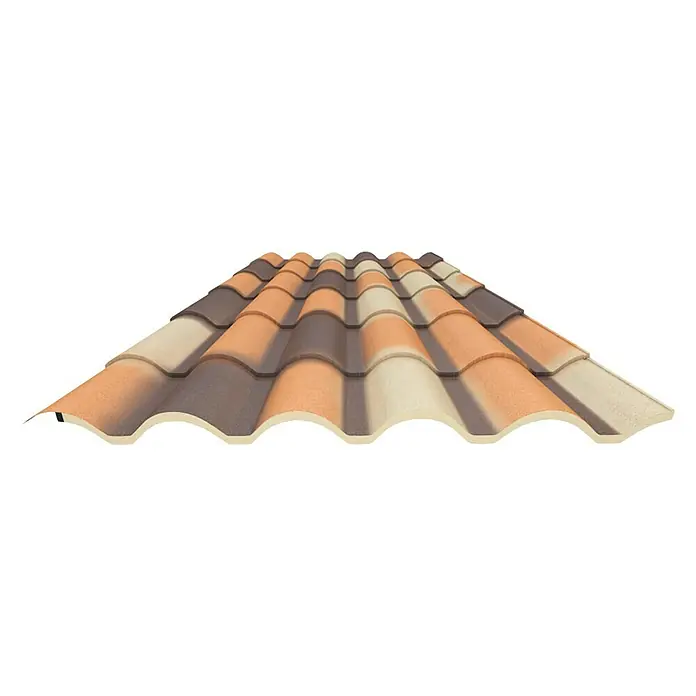 Panel de sándwich  Coppo Tek Envejecida - 2,58 m x 1,04 m x 15 mm, Teja