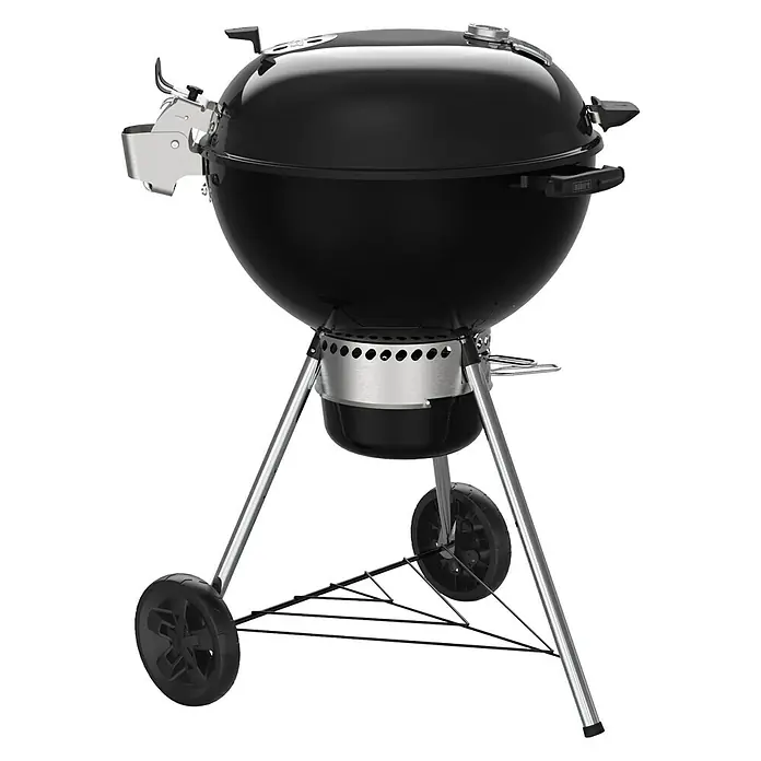 Weber Master-Touch GBS Okrugli roštilj s poklopcem Premium - Crne-srebrne boje, Dimenzija rešetke za pečenje: Ø 54 cm - Pogled sprijeda