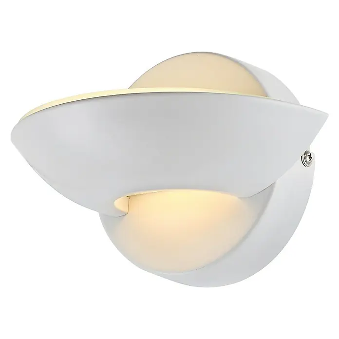 Lavida Aplique de pared LED Padova - 4,5 W, L x An x Al: 11,5 x 16,5 x 11 cm, Blanco, Blanco cálido