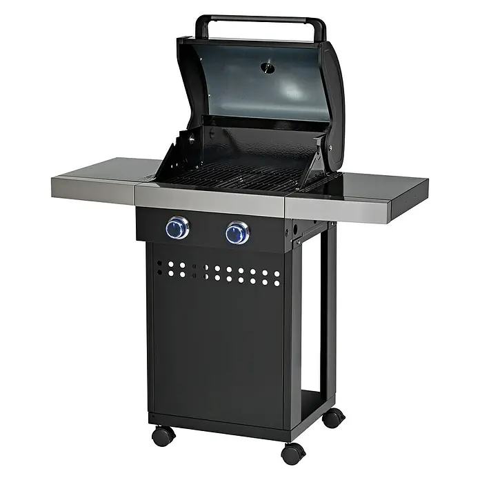 Grillstar Barbacoa de gas Atlanta II 200 - Número de quemadores: 2, Superficie parrilla: 50 x 41,5 cm, 7 kW