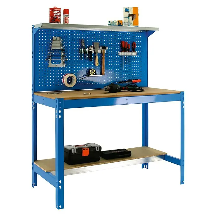 Simonrack Simonwork Werkbank BT3 1200 - L x B x H: 61 x 121 x 144,5 cm, Blau