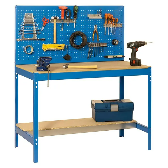 Simonrack Simonwork Banco de trabajo BT2 - L x An x Al: 61 x 151 x 144,5 cm, Número de cajones: 0 ud., Azul