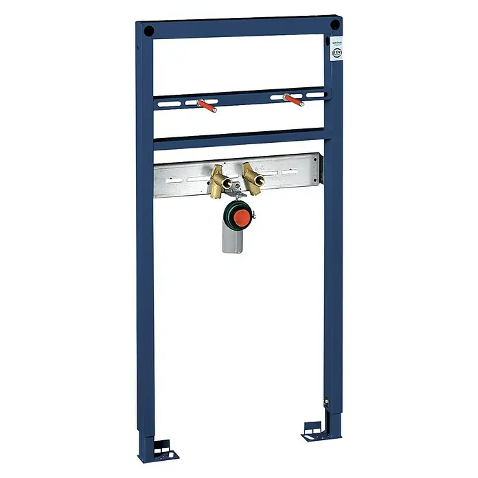 Grohe Rapid SL Waschtisch-Vorwandelement - 7,5 x 50 x 100 cm, Mit Armaturenanschluss, Pulverbeschichtet - Vorderansicht