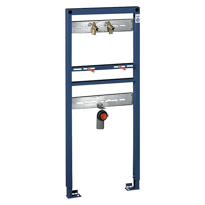 Grohe Rapid SL Waschtisch-Vorwandelement - 7,5 x 50 x 130 cm, Mit Armaturenanschluss, Pulverbeschichtet - Vorderansicht