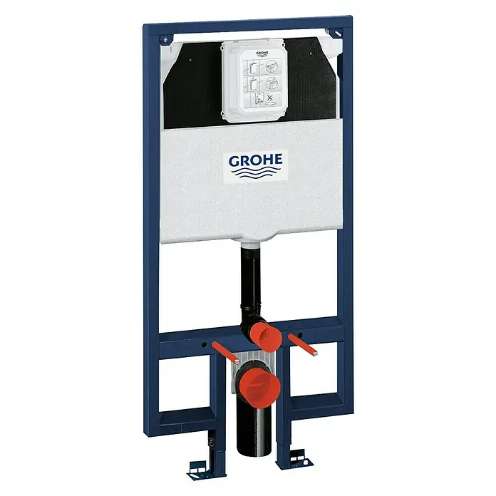 Grohe Rapid SL WC-Vorwandelement - 9,5 x 62,5 x 113,5 cm, Pulverbeschichtet - Vorderansicht