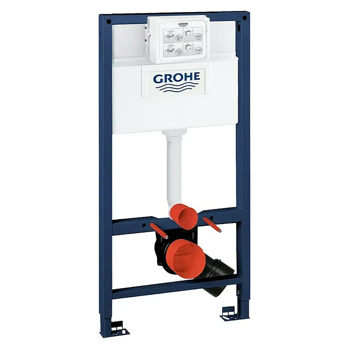 Grohe Rapid SL WC-Vorwandelement - 16,5 x 50 x 100 cm, Pulverbeschichtet - Vorderansicht