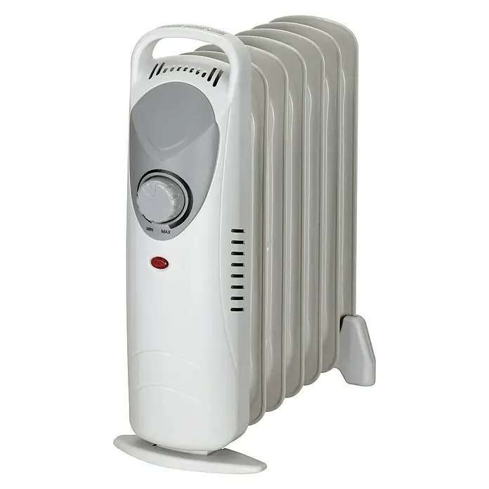 Voltomat HEATING Uljni radijator - 800 W, Sive boje, 32 x 14 x 38 cm - Pogled sprijeda