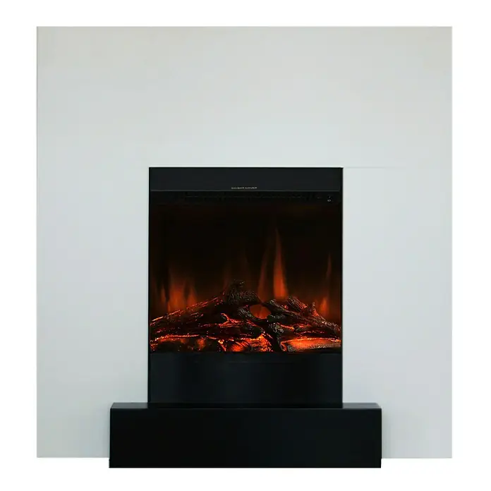 Voltomat HEATING Elektrische haard 28 x 87 x 90 cm - 2.000 W, Wit/Zwart, 28 x 87 x 90 cm