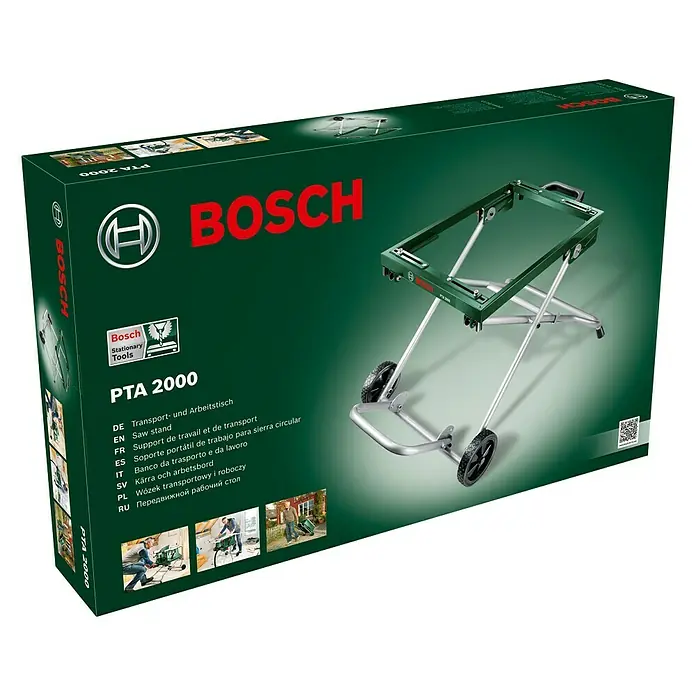 Bosch Transport- & Arbeitstisch PTA 2000 - Arbeitshöhe: 595 mm, Traglast: 125 kg, Passend für: Bosch Tischkreissäge PTS 10