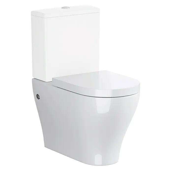 Camargue San Francisco Taza de WC - Sin borde de descarga, Sin esmalte especial, Forma de descarga: Profundo, Blanco