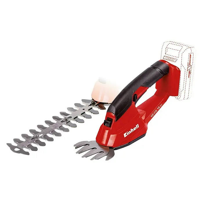 Einhell Power X-Change Accu gras- en buxusschaar GE-CG 18 Li-Solo - 18 V, Li-ion, Excl. accu, 100 mm - Zijaanzicht links
