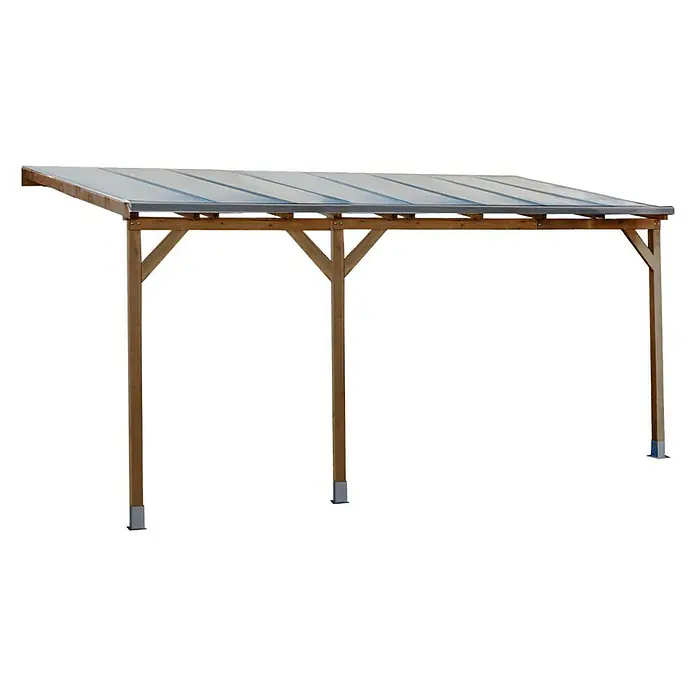 Palram – Canopia Terrassenüberdachung Juniper - Länge: 493 cm, Tiefe: 303 cm, Material Dach: Polycarbonat, Natur, Transparent