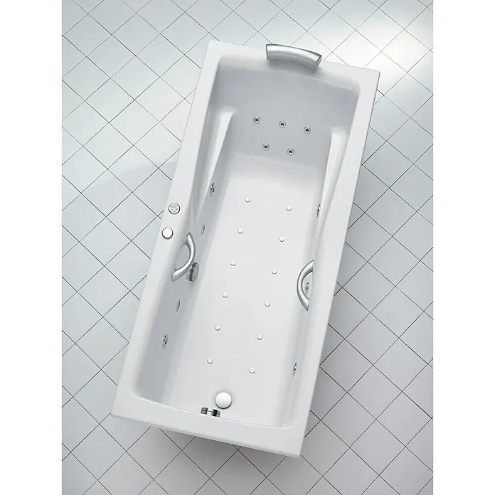 Ottofond Whirlpool Santos - 190 x 90 cm, Sanitäracryl, Weiß - Ansicht von oben