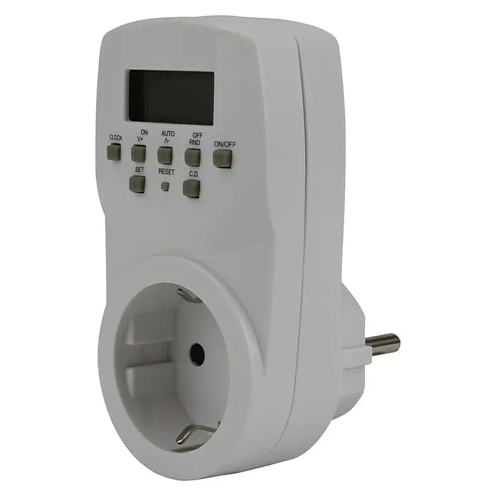 REV Temporizador - Digital, Potencia de conexión máx.: 1.800 W - Vista de perfil izquierdo