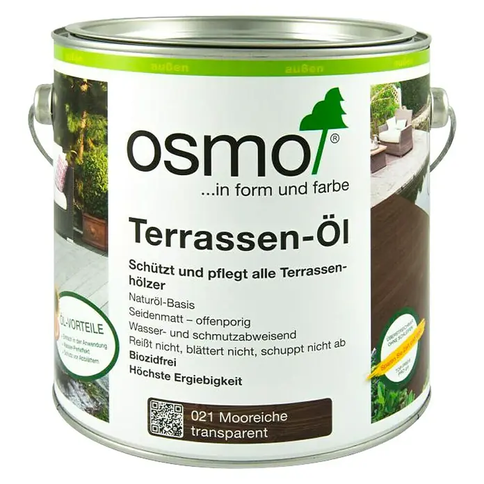 Osmo Terrassen-Öl - Mooreiche, 2,5 l, Seidenmatt - Vorderansicht