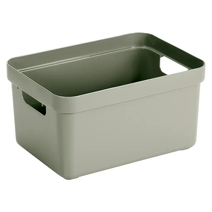 Sunware Aufbewahrungsbox Sigma Home - L x B x H: 25,2 x 18 x 12,2 cm, Kunststoff, Hellgrün - Vorderansicht