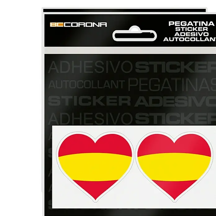 Etiqueta adhesiva Corazón España - Bandera