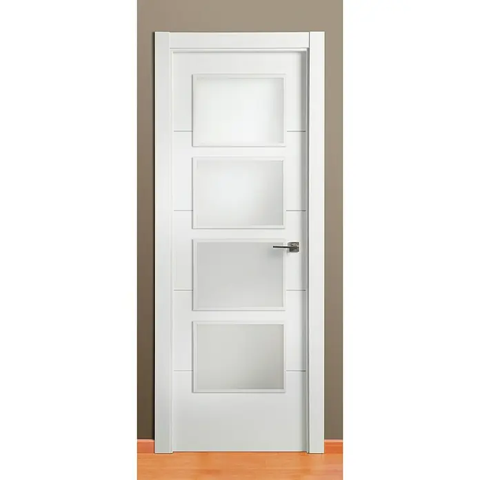 Solid Elements Puerta acristalada Mannheim - 72,5 x 203 cm, Apertura según normativa: Izquierda, Blanco lacado, Macizo, Vidriera - Producto en uso