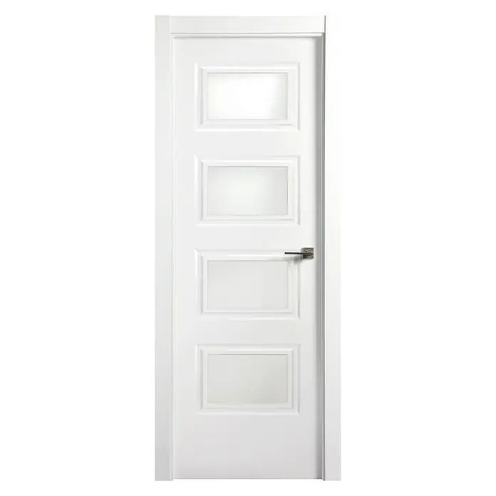 Solid Elements Puerta acristalada Bonn - 62,5 x 203 cm, Apertura según normativa: Izquierda, Blanco lacado, Macizo, Vidriera