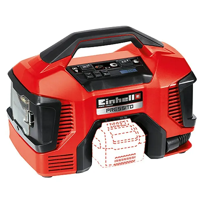 Einhell Power X-Change Hybrid-Kompressor Pressito - 11 bar, 90 W, 18 V, Ohne Akku - Ansicht von oben