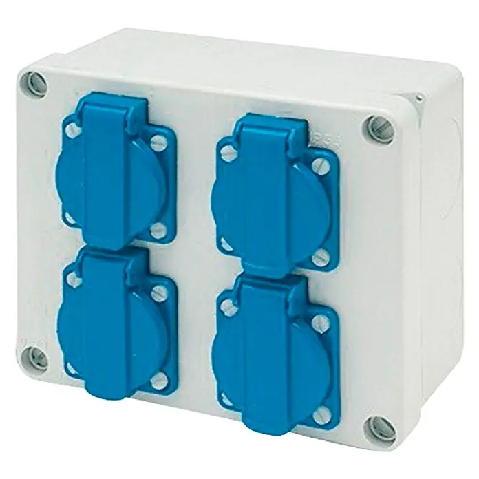 Famatel Caja de superficie estanca - L x An x Al: 16 x 13,5 x 8,3 cm, En pared