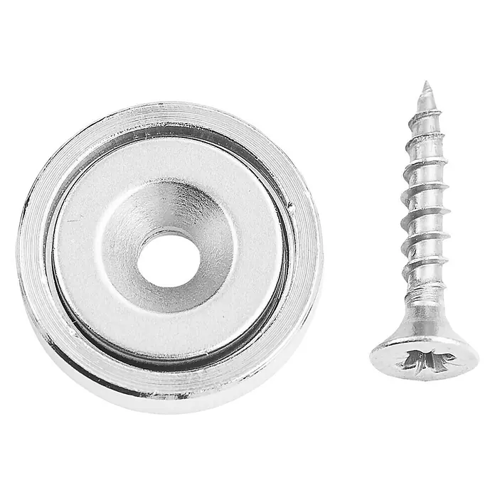 Imán de disco con tornillo - Diámetro: 20 mm