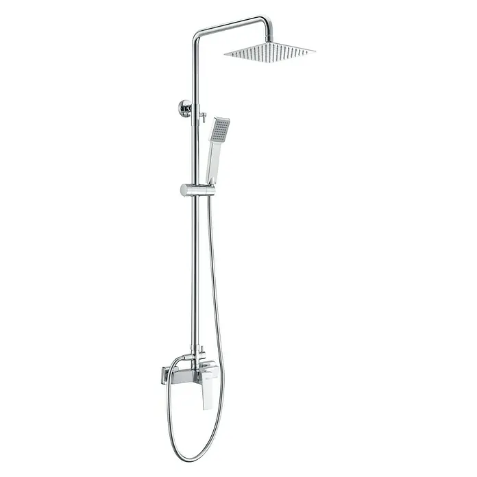 Imex Art Sistema de ducha - Con grifo monomando, Distancia entre orificios: 90 cm, Número de tipos de chorro: 1 ud., Cromo
