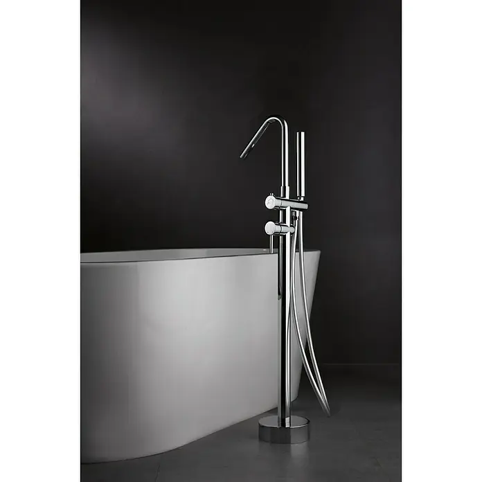 Imex Grifo de pie de bañera Córcega - Altura: 118 cm, Cromado