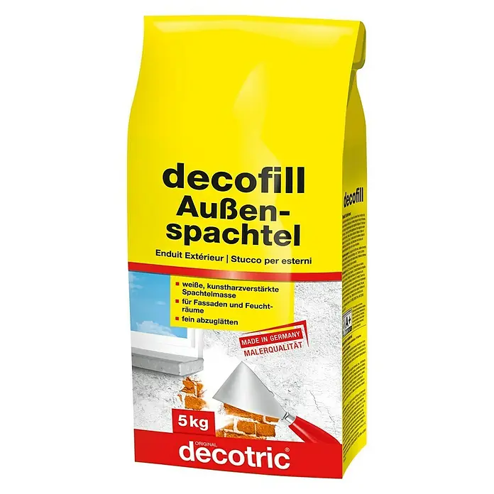 Decotric Zement-Spachtelmasse decofill außen - 5 kg - Vorderansicht
