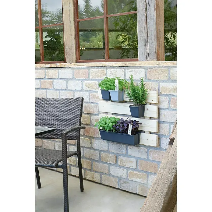 Geli Umetak za kutiju za biljke Easy - Vanjska dimenzija (D x Š x V): 37 x 10 x 10 cm, Plastika, Antracit - Proizvod u upotrebi