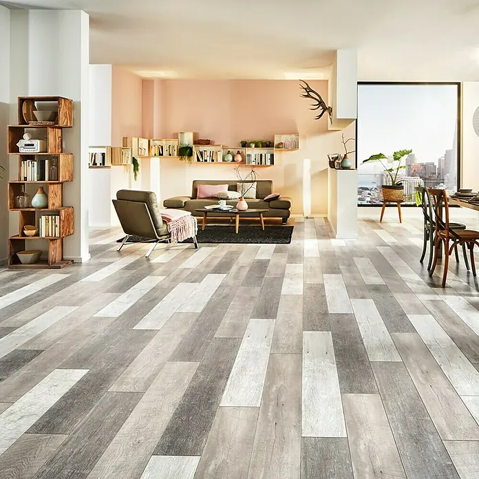 LOGOCLIC Vinto Laminat Barnwood Ravenna - 1.285 x 192 x 8 mm, Rustikalni pod - Živopisni prikaz