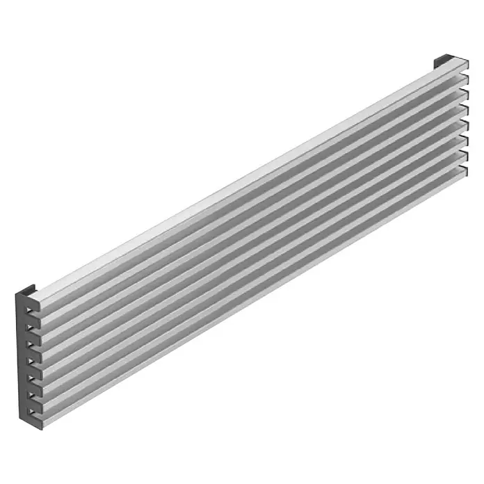 Rejilla de ventilación - Ancho: 59,8 cm, Gris