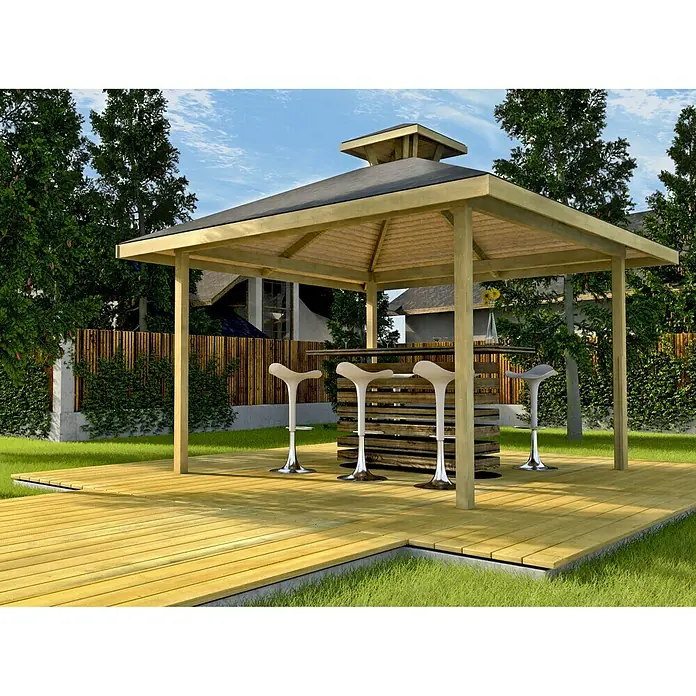 Weka Pavillon 651 - 3,8 x 3,8 m, Fichte - Stimmungsaufnahme