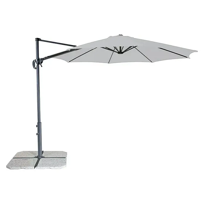 Derby Ravenna Pendelschirm Smart - Hellgrau, Durchmesser: 293 cm
