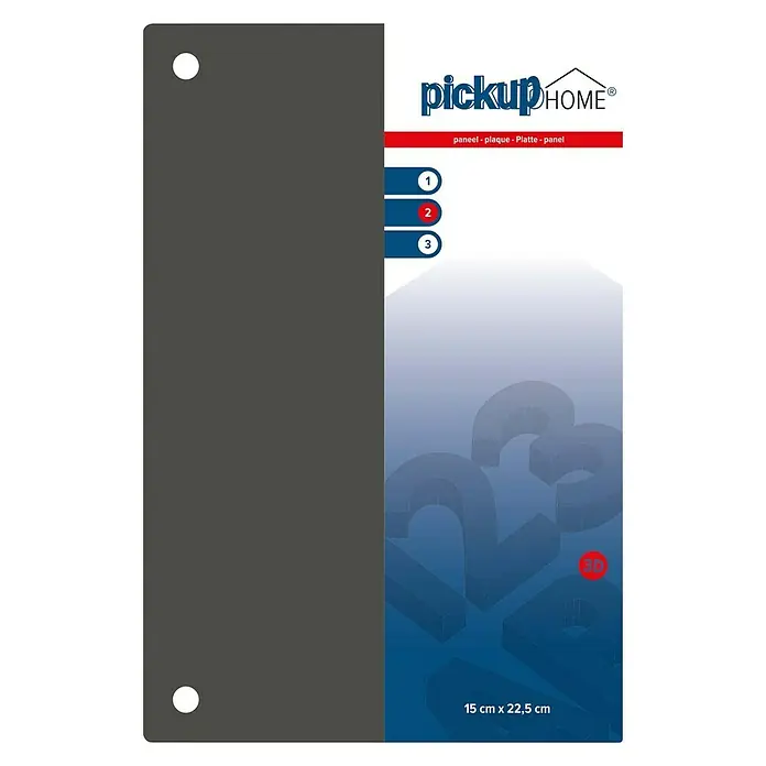 Pickup 3D Home Pločica s oznakom - D x Š: 22,5 x 15 cm, Sive boje