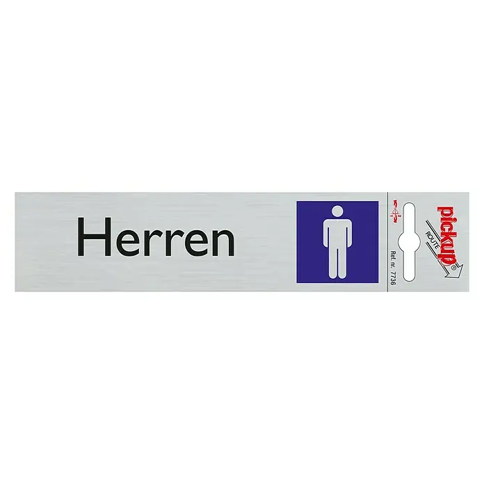Pickup Aufkleber - Motiv: Herren, L x B: 165 x 44 mm - Draufsicht