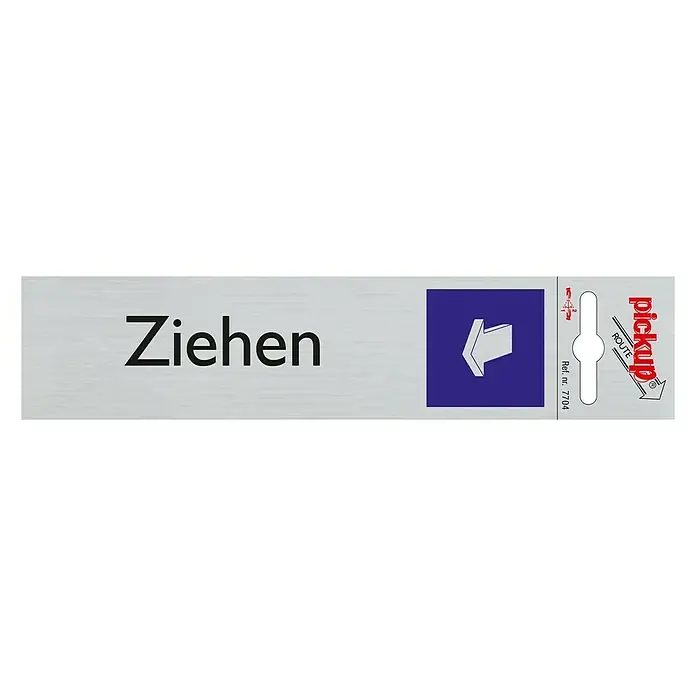 Pickup Aufkleber - Motiv: Ziehen, L x B: 165 x 44 mm - Draufsicht