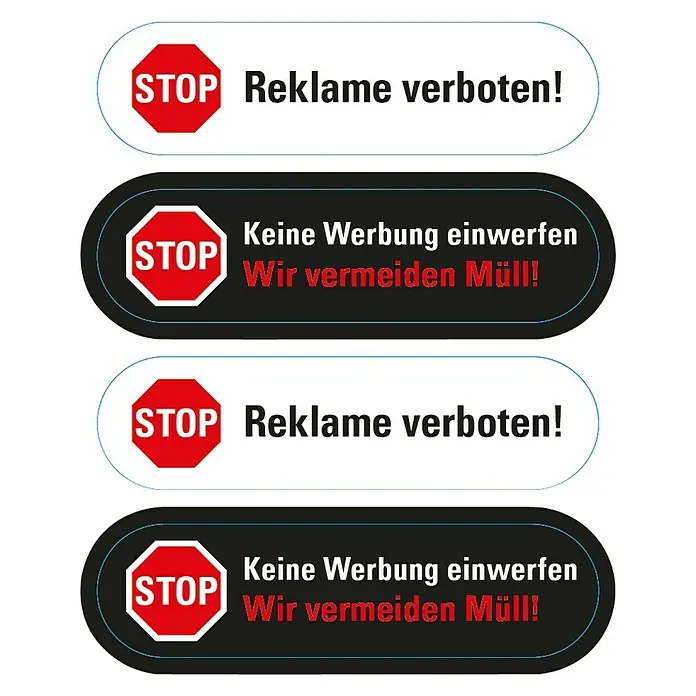 Pickup Aufkleber - Motiv: Bitte keine Werbung - Draufsicht