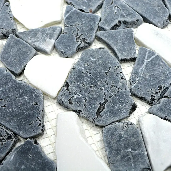Mosaikfliese CIOT 30/1100 - 30,5 x 30,5 cm, Schwarz, Matt - Detailaufnahme