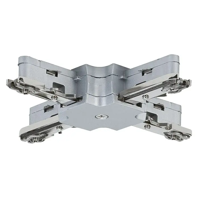 Paulmann URail X-Verbinder - 10,4 x 10,4 cm, Metall, Chrom matt - Vorderansicht